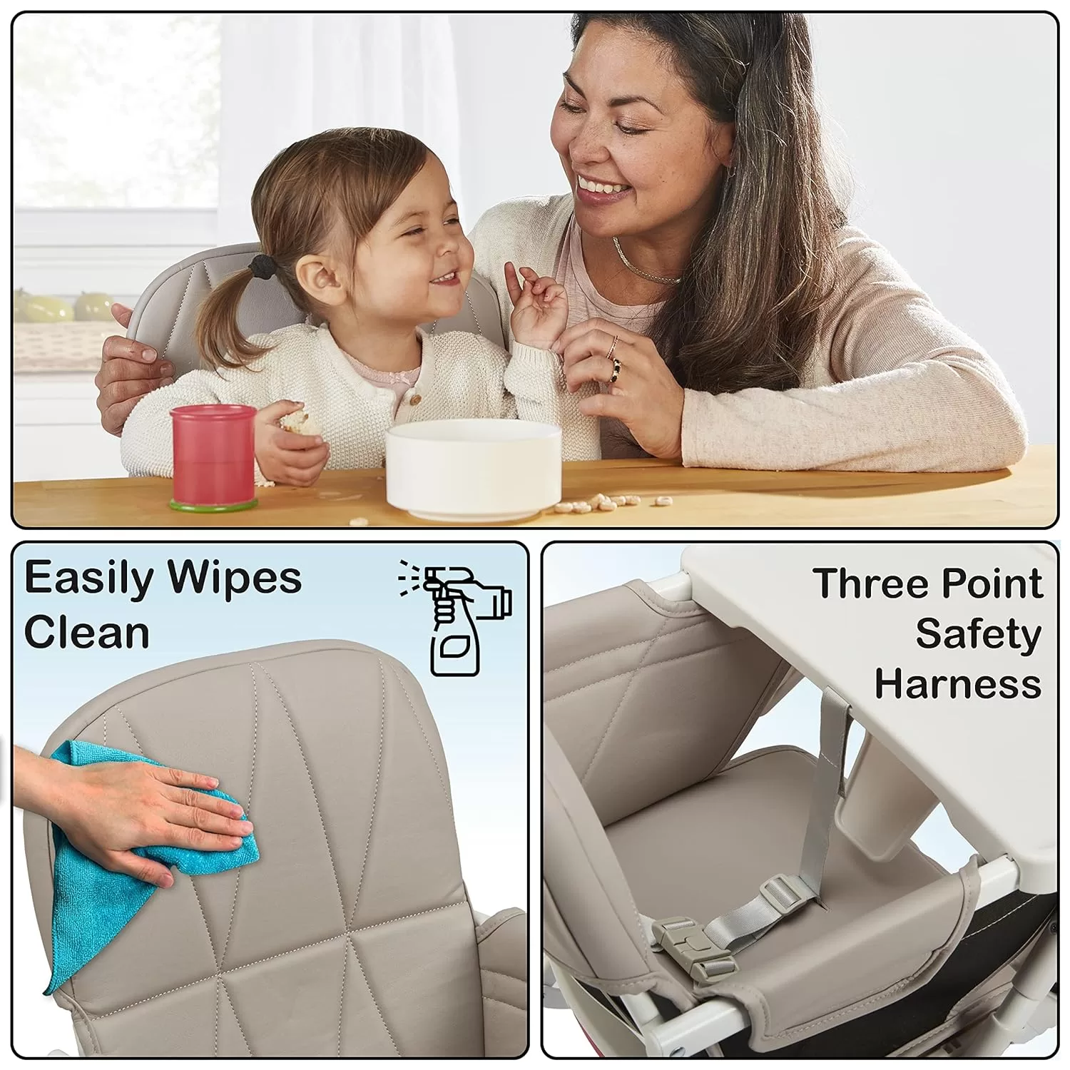 Primo PopUp Folding High Chair, 28x24x38 Inch (Pack of 1)
