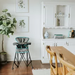 Baby Delight Go with Me Uplift Deluxe Portable High Chair | Indoor and Outdoor | Teal and Grey