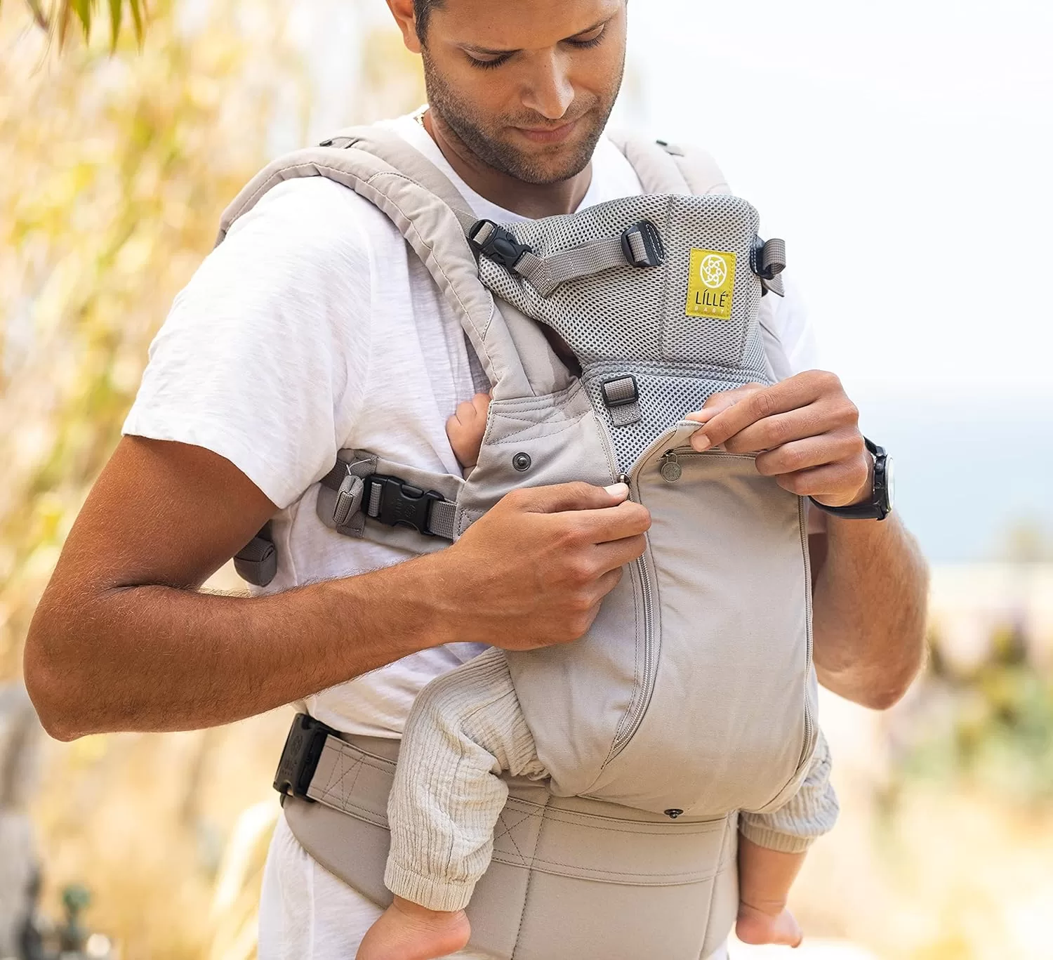 LÍLLÉbaby Complete All Seasons Ergonomic 6-in-1 Baby Carrier Newborn to Toddler - Stone