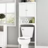 Spirich Over The Toilet Storage Cabinet, Bathroom Shelf Over Toilet, Bathroom Storage Cabinet Organizer, White