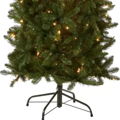 National Tree Company Artificial Pre-Lit Slim Christmas Tree, Green, Kingswood Fir, White Lights, Includes Stand, 6.5 Feet
