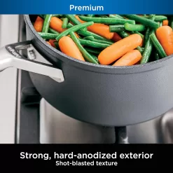 Ninja C30235 Foodi NeverStick Premium 3.5-Quart Saucepan, Slate Grey