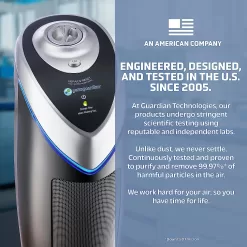 GermGuardian Air Purifier with HEPA 13 Filter, Removes 99.97% of Pollutants, Gray, AC4825E
