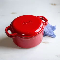 Lodge 7 Quart Essential Enameled Cast Iron Double Dutch Oven