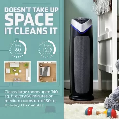GermGuardian Air Purifier with HEPA 13 Filter, Removes 99.97% of Pollutants, Gray, AC4825E