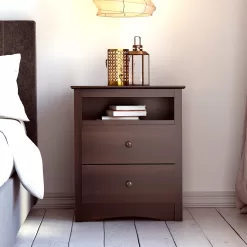 Prepac Fremont 2 Drawer Nightstand, 16