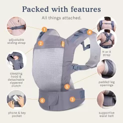 Beco Toddler Carrier with Extra Wide Seat - Comfortable, Lightweight & Breathable Carrier for Toddlers 20-60 lbs