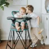 Baby Delight Go with Me Uplift Deluxe Portable High Chair | Indoor and Outdoor | Teal and Grey
