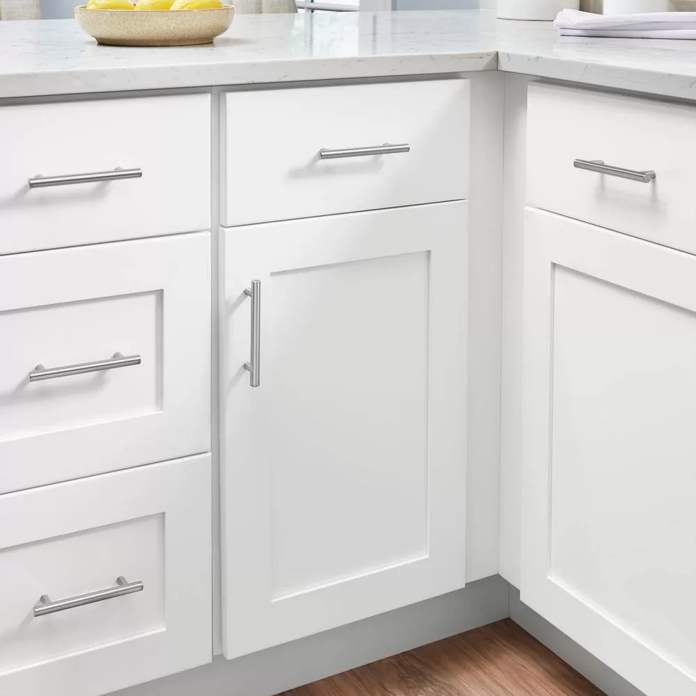 Hampton Bay BBC36 Avondale 36 in. W x 24 in. D x 34.5 in. H Ready to Assemble Plywood Shaker Blind Corner Kitchen Cabinet in Alpine White