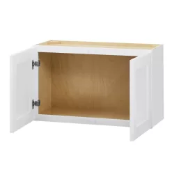Hampton Bay W301812 Avondale 30 in. W x 12 in. D x 18 in. H Ready to Assemble Plywood Shaker Wall Bridge Kitchen Cabinet in Alpine White