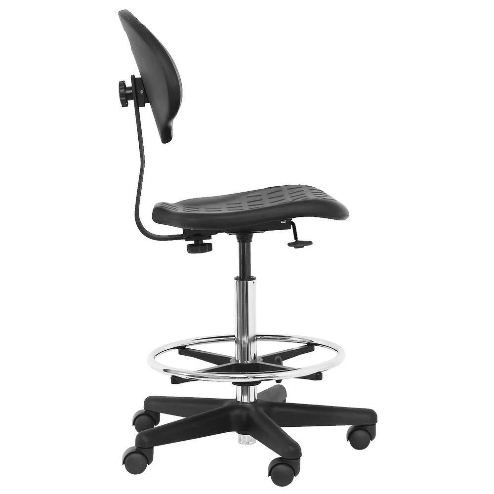 BENCHPRO LNT-UB Deluxe Firm Polyurethane Foam Chair, 18" Adjustable Footring, Nylon Base, 21"-31" H. Adjustable, 450 lbs Capacity