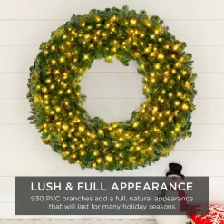 Best Choice Products SKY5983 60 in. Pre-Lit LED Spruce Artificial Christmas Wreath with 300-Lights