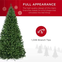 Best Choice Products SKY2887 7.5 ft. Premium Unlit Spruce Artificial Christmas Tree