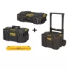 DEWALT DWST08165005010 TOUGHSYSTEM 2.0 22 in. Small Tool Box, 22 in. Large Tool Box, 24 in. Mobile Tool Box, and Shallow Tool Tray