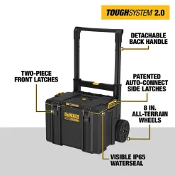 DEWALT DWST08165W00450 TOUGHSYSTEM 2.0 Small Tool Box, TOUGHSYSTEM 2.0 22 in. Large Tool Box and TOUGHSYSTEM 2.0 24 in. Mobile Tool Box
