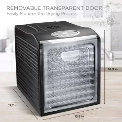 Ivation 9 Plastic Tray Food Dehydrator For Snacks, Herbs, Fruit and Beef Jerky