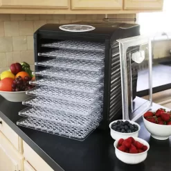 Ivation 9 Plastic Tray Food Dehydrator For Snacks, Herbs, Fruit and Beef Jerky