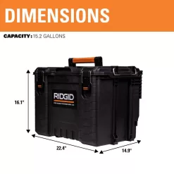 RIDGID 254065 2.0 Pro Gear System 25 in. All Terrain Rolling Tool Cart