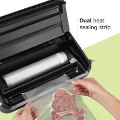 FoodSaver 2-in-1 Black/Stainless Steel Vacuum Sealer System with Starter Kit