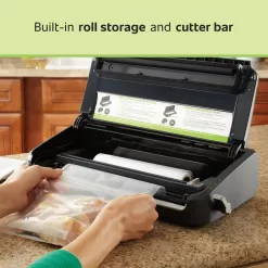 FoodSaver 2-in-1 Black/Stainless Steel Vacuum Sealer System with Starter Kit