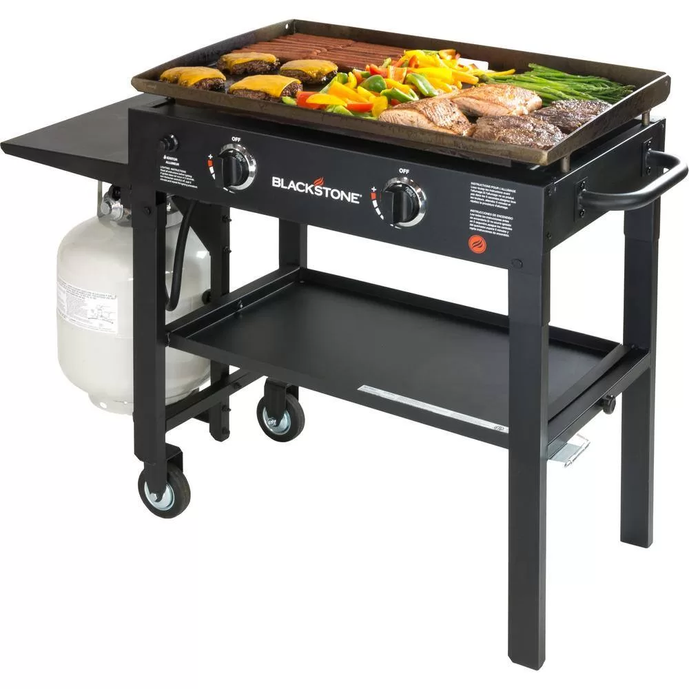 Blackstone 1517 28 in. 2-Burner Griddle Cooking Station in Black