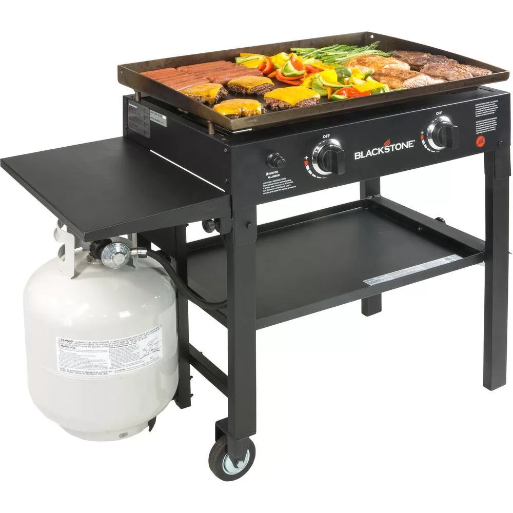 Blackstone 1517 28 in. 2-Burner Griddle Cooking Station in Black
