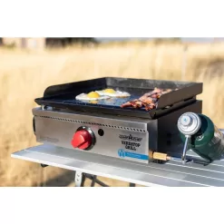 Camp Chef FTG250 Versatop 14 in. 1-Burner Propane Gas Grill in Black with Griddle