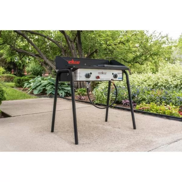 Camp Chef YK60LWC12 Expedition 2X 2-Burner Propane Gas Grill in Silver