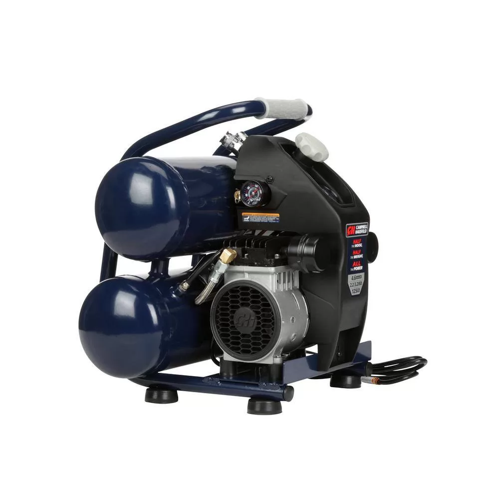 Campbell Hausfeld DC040500 4.6 Gal. Twinstack Electric Quiet Compressor