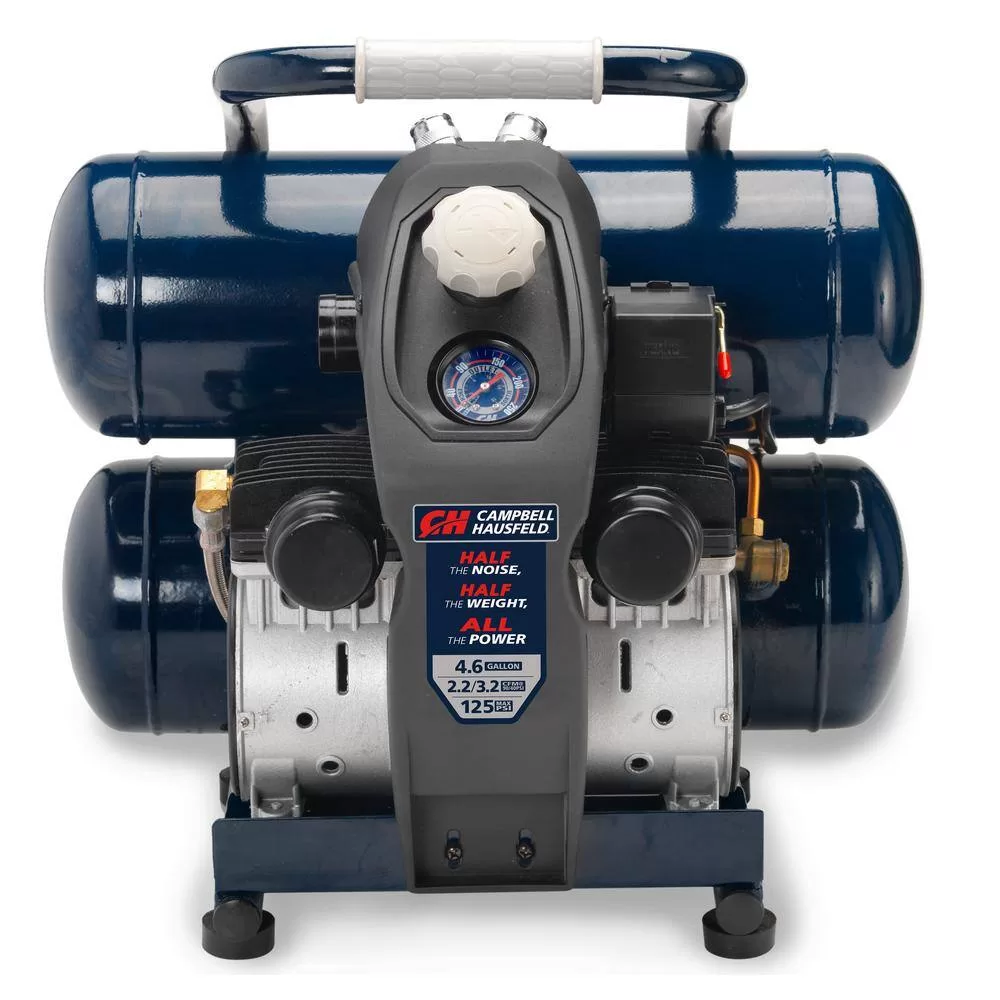 Campbell Hausfeld DC040500 4.6 Gal. Twinstack Electric Quiet Compressor