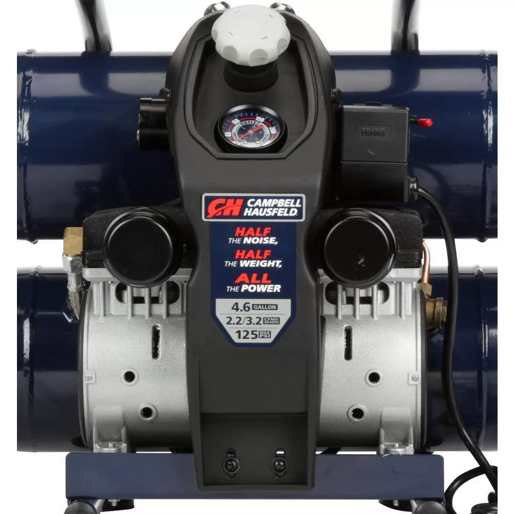 Campbell Hausfeld DC040500 4.6 Gal. Twinstack Electric Quiet Compressor