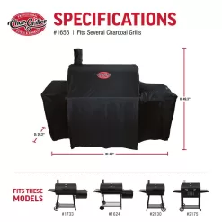 Char-Griller 1733 Smokin' Champ Charcoal Grill Offset Smoker in Black