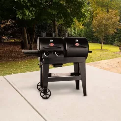 Char-Griller E5037 Dual Threat 2-Burner Gas and Charcoal Grill in Black
