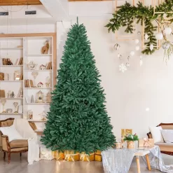Costway CM22066 9 ft. Unlit Douglas Full Fir Hinged Artificial Christmas Tree with 3594-Tips
