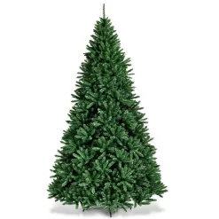 Costway CM22066 9 ft. Unlit Douglas Full Fir Hinged Artificial Christmas Tree with 3594-Tips