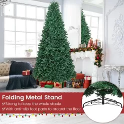 Costway CM22066 9 ft. Unlit Douglas Full Fir Hinged Artificial Christmas Tree with 3594-Tips