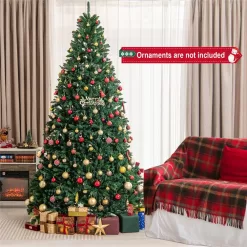 Costway CM22066 9 ft. Unlit Douglas Full Fir Hinged Artificial Christmas Tree with 3594-Tips