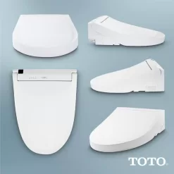 TOTO SW3084#01 C5 Washlet Electric Heated Bidet Toilet Seat for Elongated Toilet in Cotton White