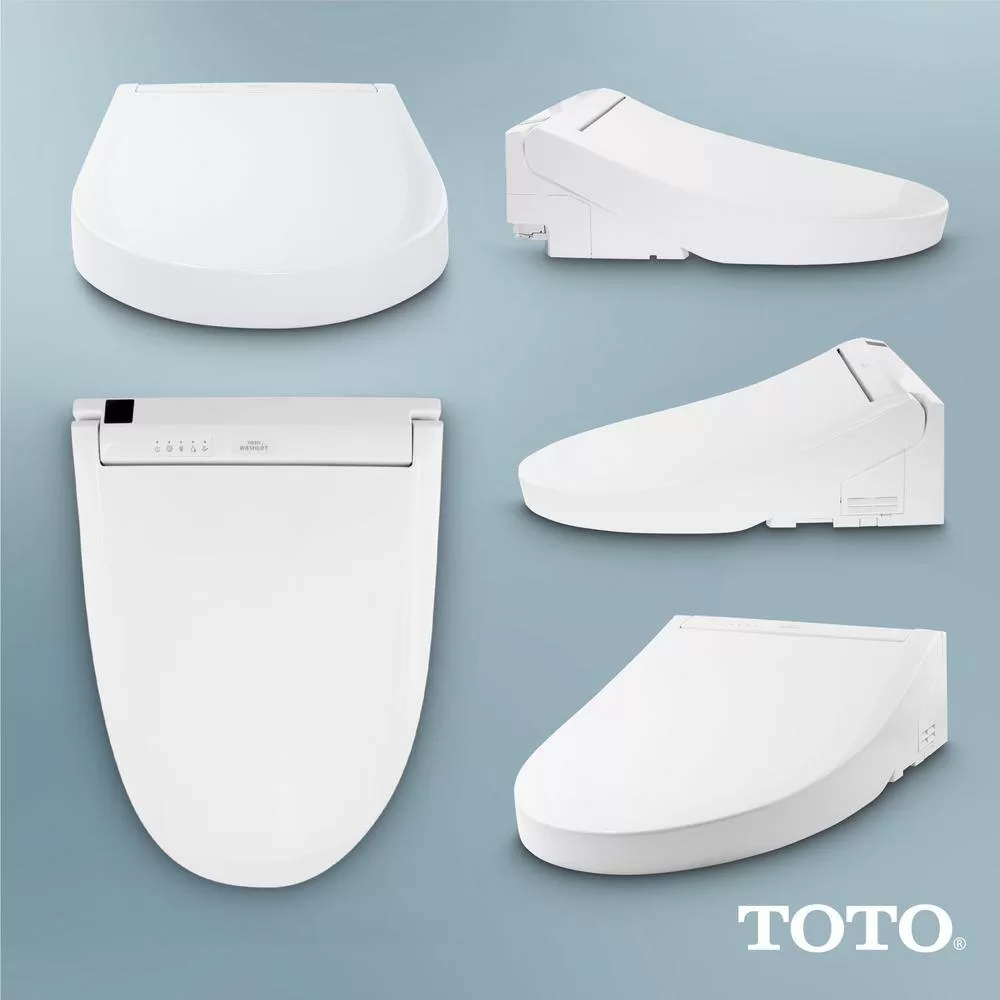 TOTO SW3084#01 C5 Washlet Electric Heated Bidet Toilet Seat for Elongated Toilet in Cotton White