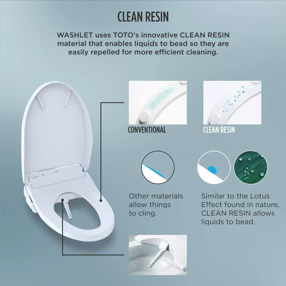 TOTO SW3084#01 C5 Washlet Electric Heated Bidet Toilet Seat for Elongated Toilet in Cotton White