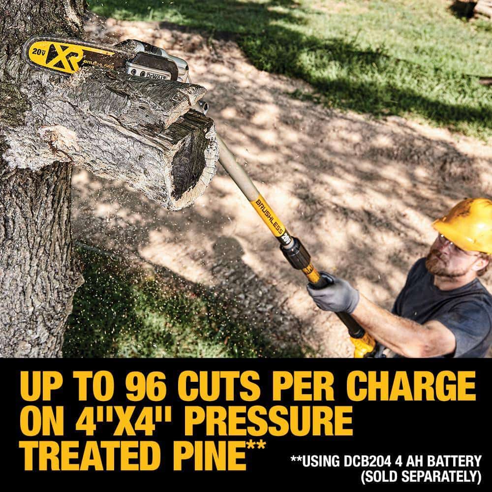 DEWALT DCPS620M1 20V MAX 8in. Cordless Battery Powered Pole Saw Kit with (1) 4Ah Battery, Charger & Sheath