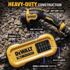 DEWALT DXPAEV016 25 ft. cord, 16 Amp, 120-Volt/240-Volt AC 3.84 Kw, Weatherproof Level 2, Heavy-Duty Portable Electric Vehicle Charger
