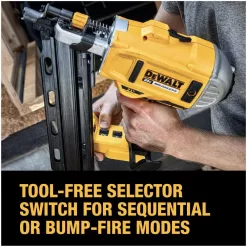 DEWALT DCN21PLB 20V MAX XR Lithium-Ion Cordless Brushless 2-Speed 21° Plastic Collated Framing Nailer (Tool Only)