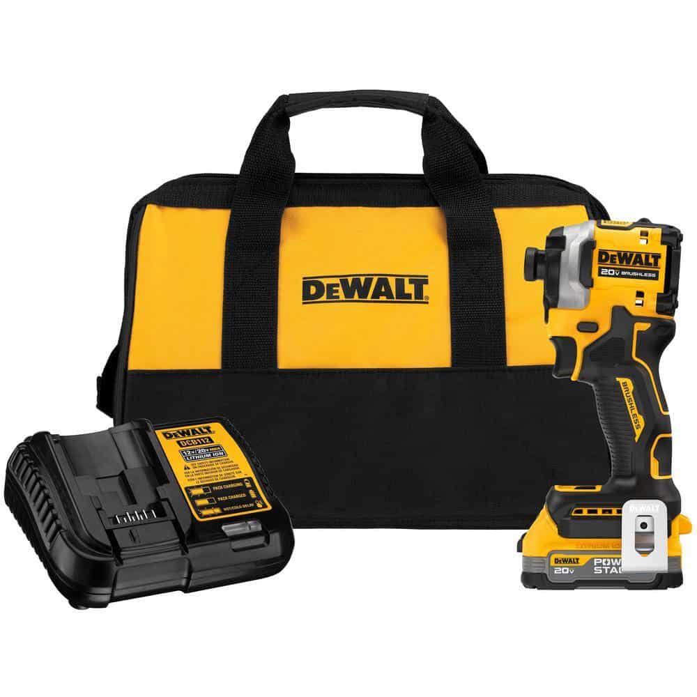 DEWALT DCF850E1 ATOMIC 20-Volt Maximum Lithium-Ion Cordless Brushless Compact 1/4 in. Impact Driver Kit with 1.7 Ah Battery and Charger