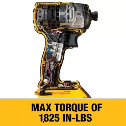 DEWALT DCF887BWDCB205 20V MAX XR Cordless Brushless 3-Speed 1/4 in. Impact Driver with 20V MAX XR Premium 5.0Ah Battery