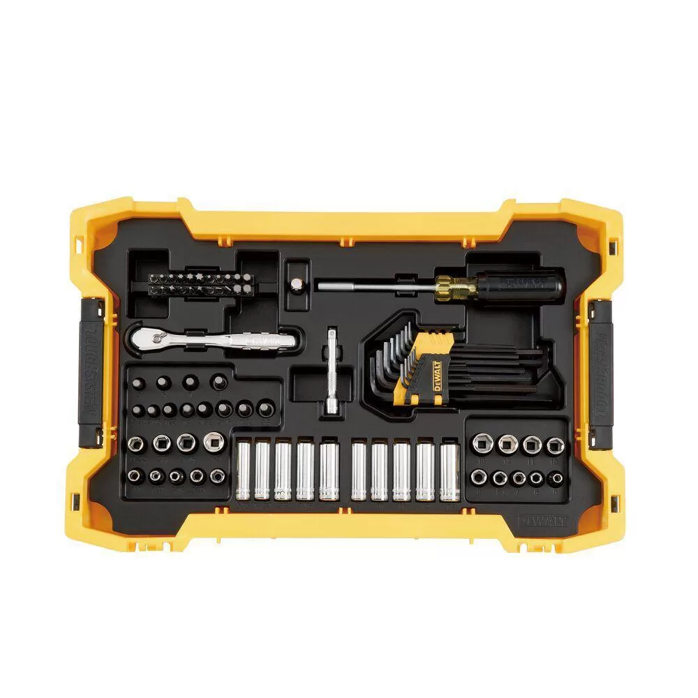 DEWALT DWMT45402 1/4 in. and 3/8 in. Drive Mechanics Tool Set with Toughsystem Trays (131-Piece)