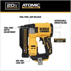 DEWALT DCN623B ATOMIC 20V MAX Lithium Ion Cordless 23 Gauge Pin Nailer Tool Only