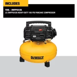 DEWALT DWFP55126W23450 6 Gal. 165 PSI Electric Pancake Air Compressor with 18-Gauge Pneumatic 2 in. Brad Nailer & 50 ft. x 1/4 in. Air Hose