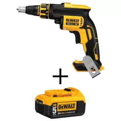 DEWALT DCF620BW205 20V MAX XR Cordless Brushless Drywall Screw Gun and (1) 20V MAX XR Premium Lithium-Ion 5.0Ah Battery