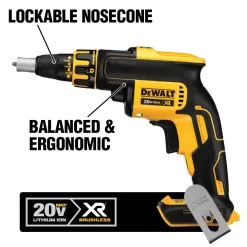 DEWALT DCF620Bw4b 20V MAX XR Cordless Brushless Drywall Screw Gun and (1) 20V MAX XR Premium Lithium-Ion 4.0Ah Battery